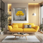 Yellow Cherry Tree - Framed Wall Art for Living Rooms - Image 3