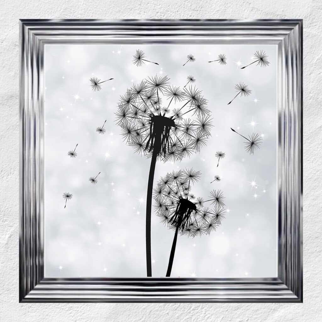 Dandelions Blowing In the Wind - Framed Wall Art