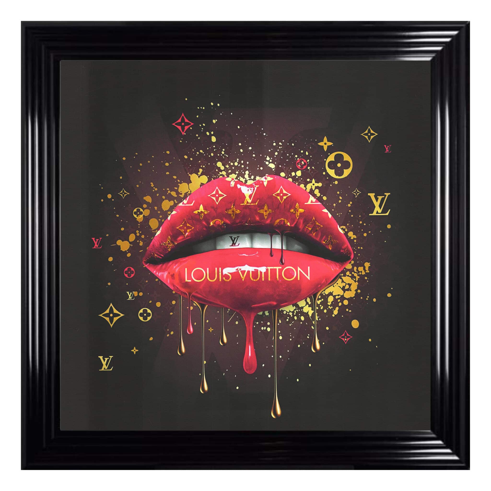 Louis Vuitton Coloured Lips Image - Framed wall art