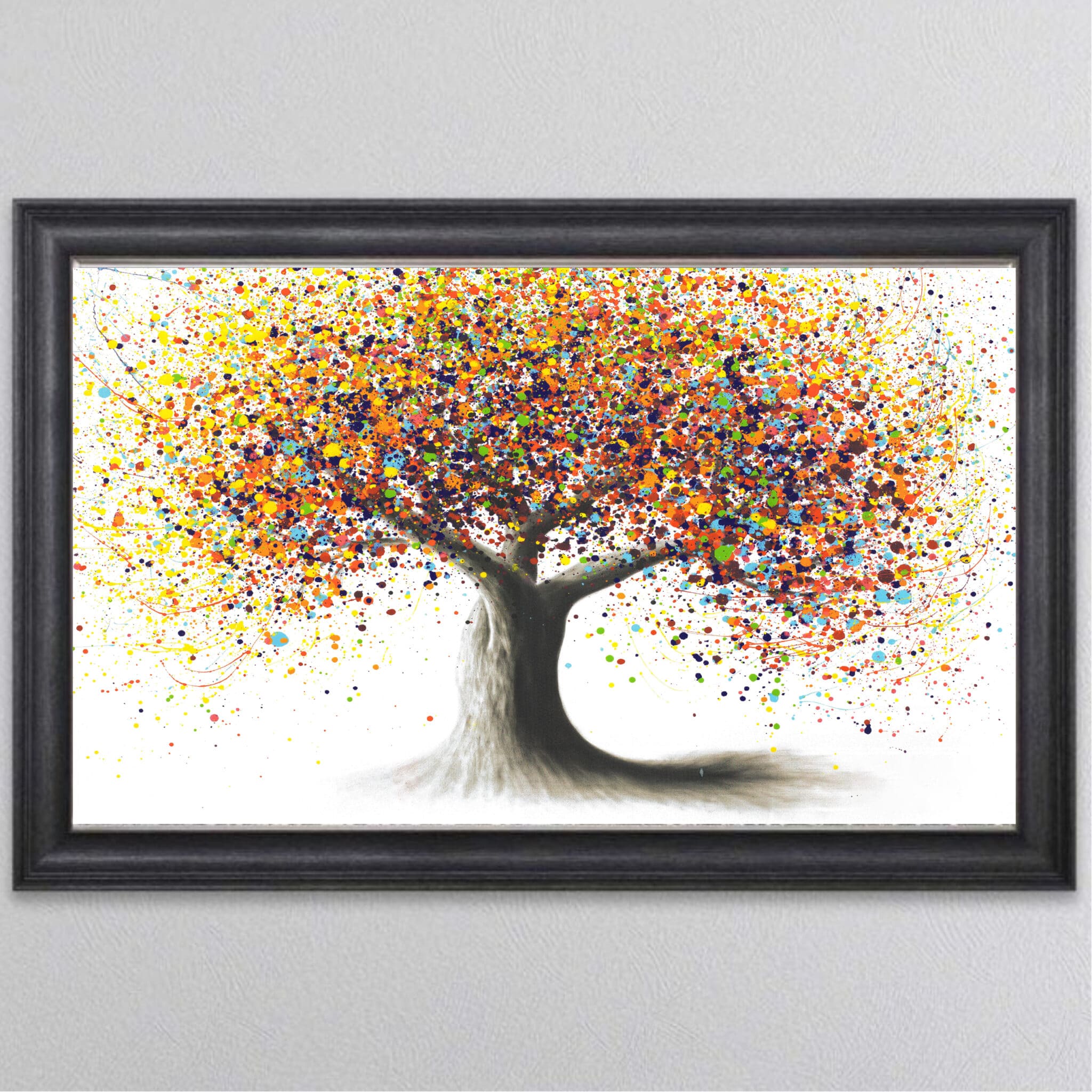 My project-1 (9) Coloured Mystical Tree - Framed Wall Art