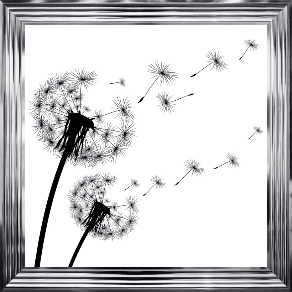 Dandelions Blowing Right In the Wind - Framed Wall Art