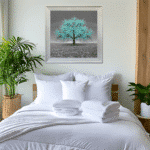 Teal Cherry Tree - Framed Wall Art for Living Rooms - Image 5