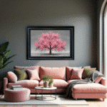 Pink Cherry Tree - Framed Wall Art for Living Rooms - Image 2
