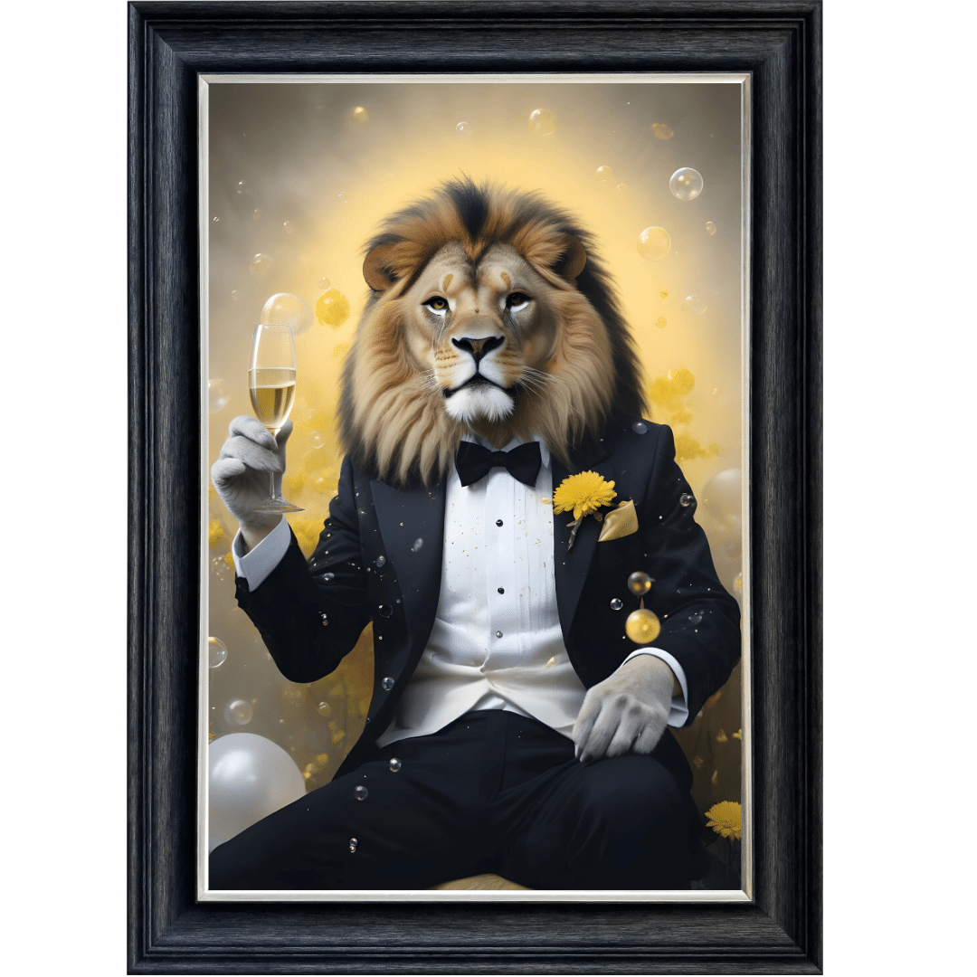 Untitled - 2024-07-27T171114.988 Yellow Lion - Framed Animal Wall Art