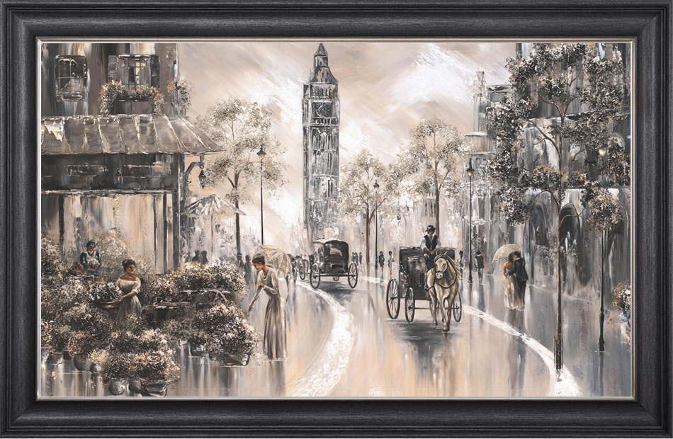 CITIK-S1-19 TIMELESS SCENT LONDON grey frame Timeless Scent of London - Framed Wall Art