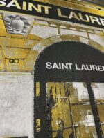 Saint Laurent shop Front with Gold Background - Wall Art - Image 5