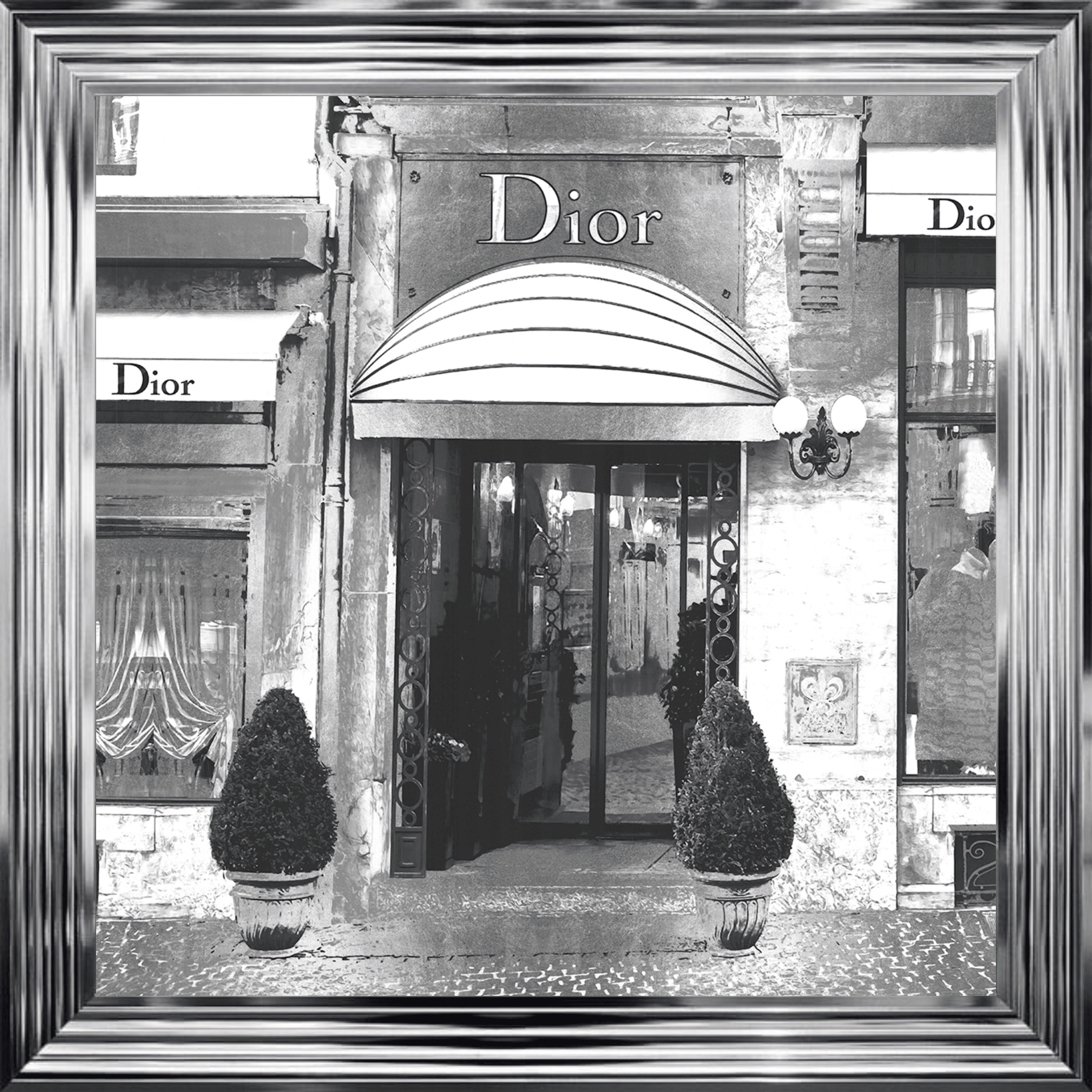 Untitled-4 (90) Dior Shop Front with Silver Background - Wall Art