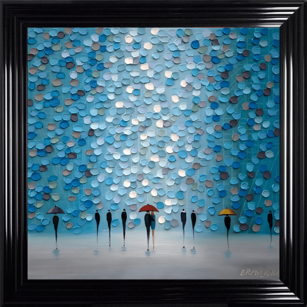 Tiny Umbrellas - Framed Wall Art