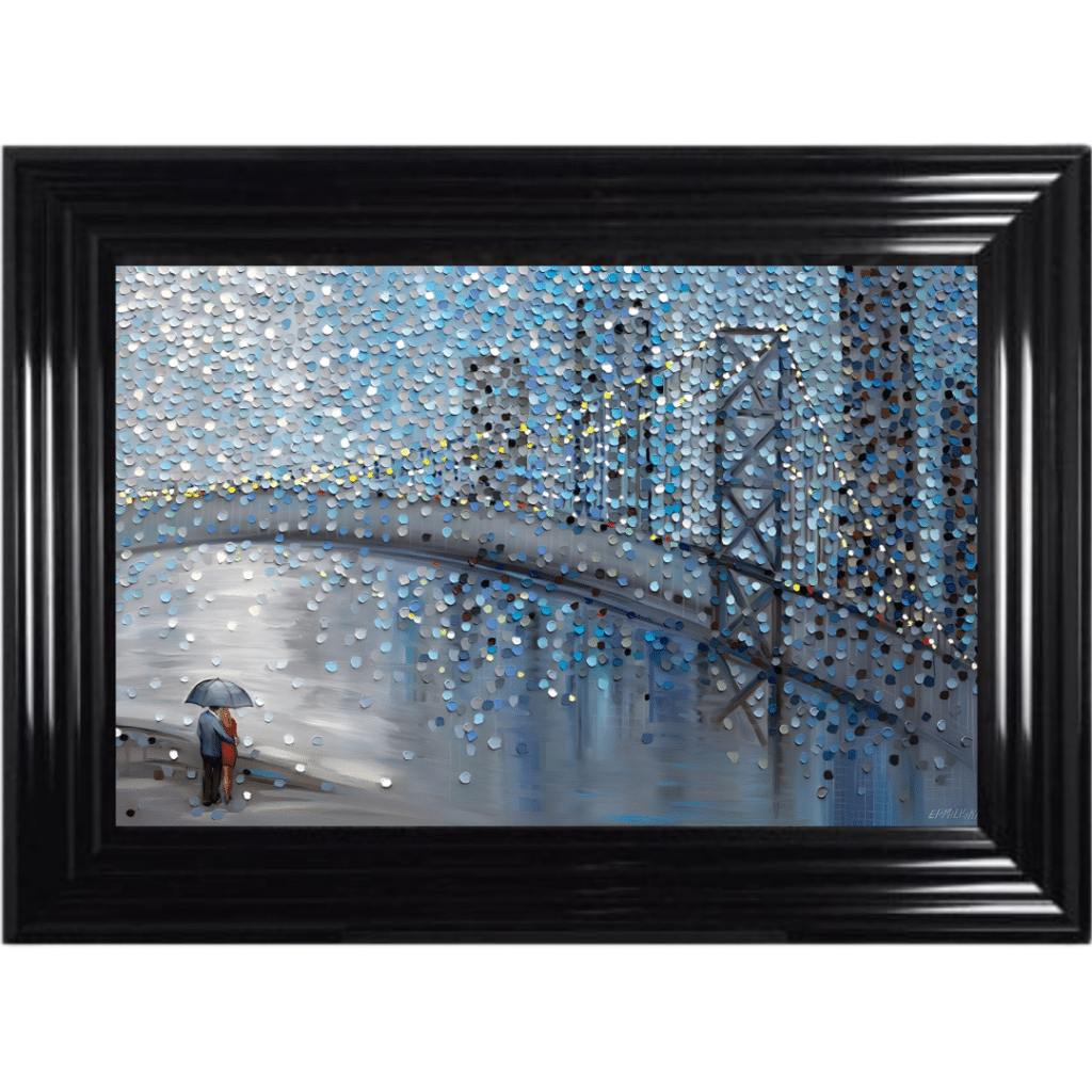 Rainy Date with the Bridge - Framed Wall Art