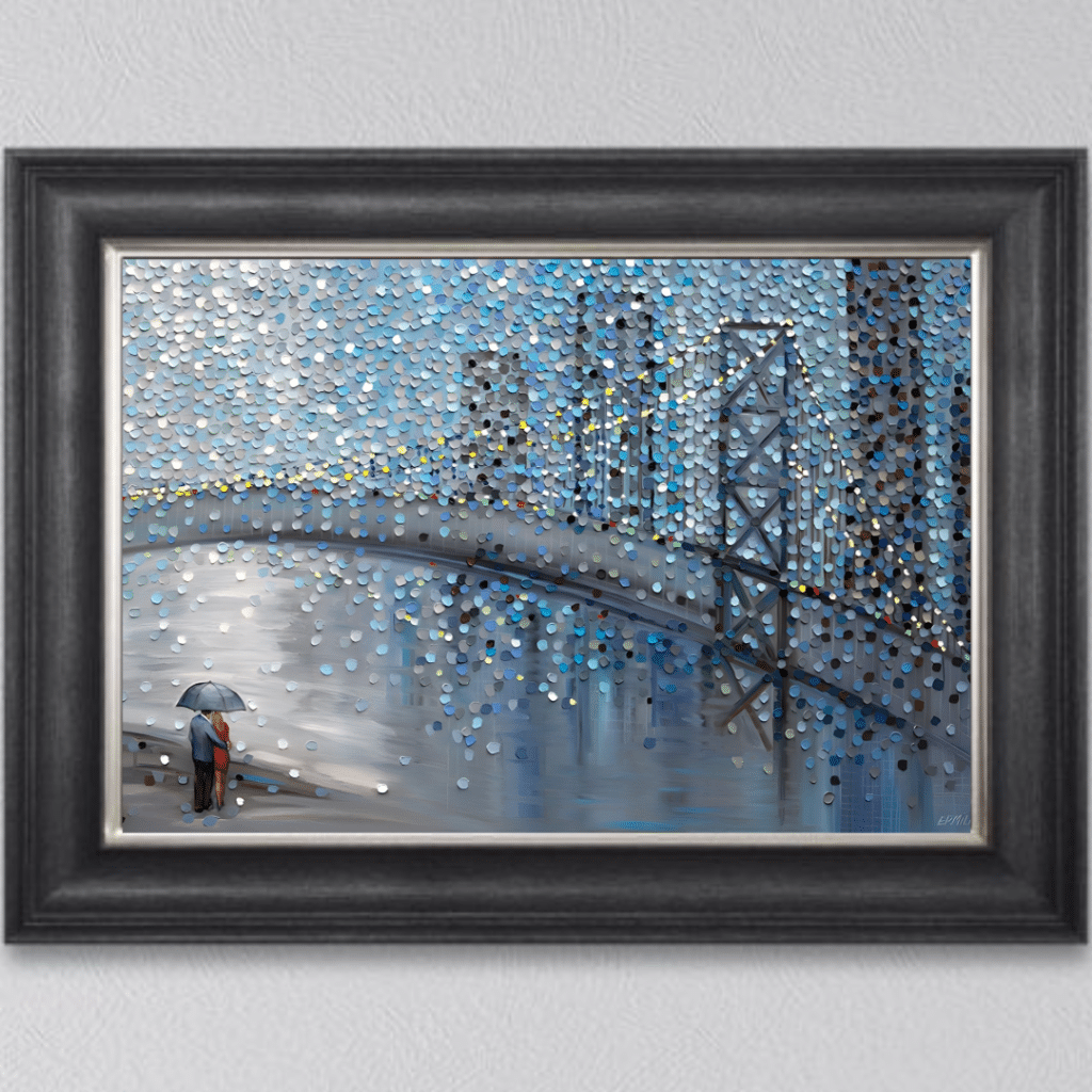Rainy Date with the Bridge - Framed Wall Art