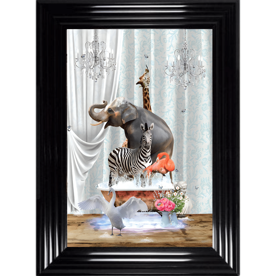 Untitled (43) ZOO in the Bath - Framed Picture