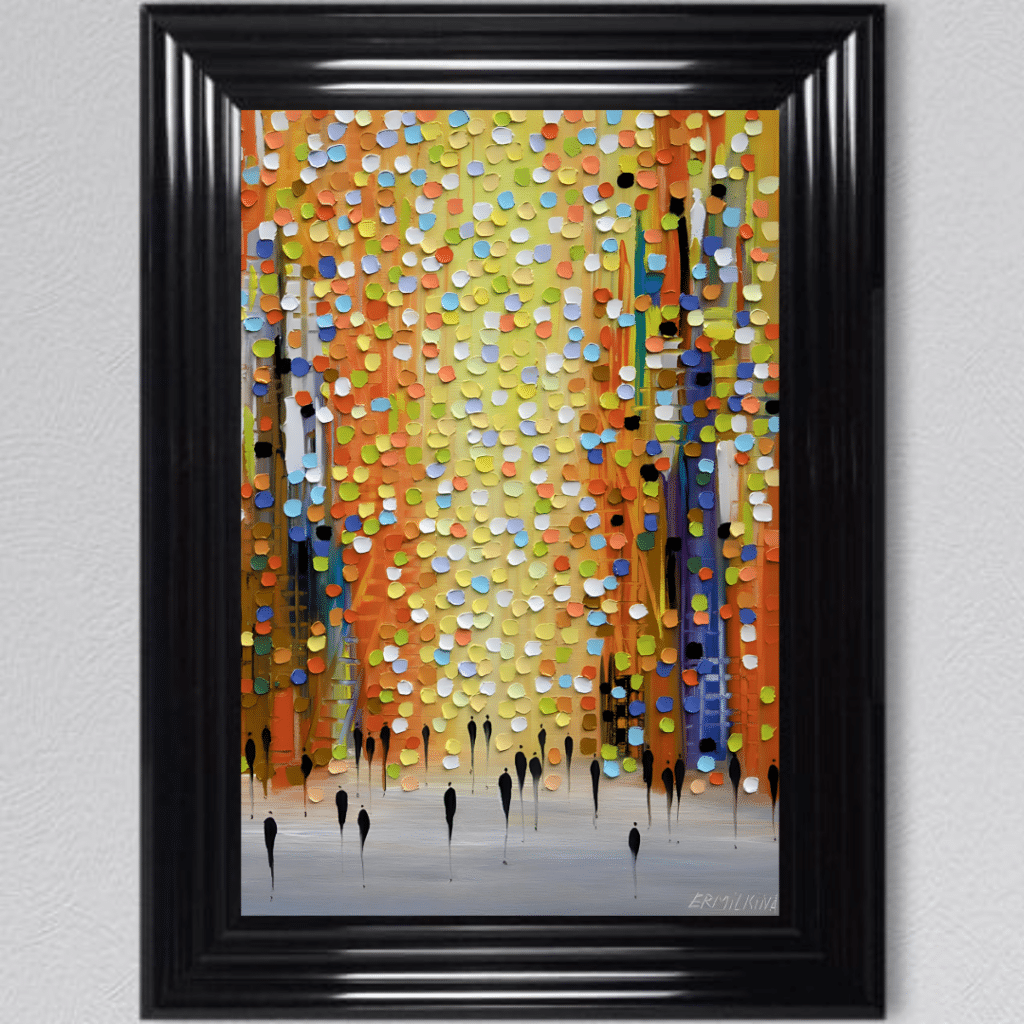 Walking through the Orange Sunset- Framed Wall Art