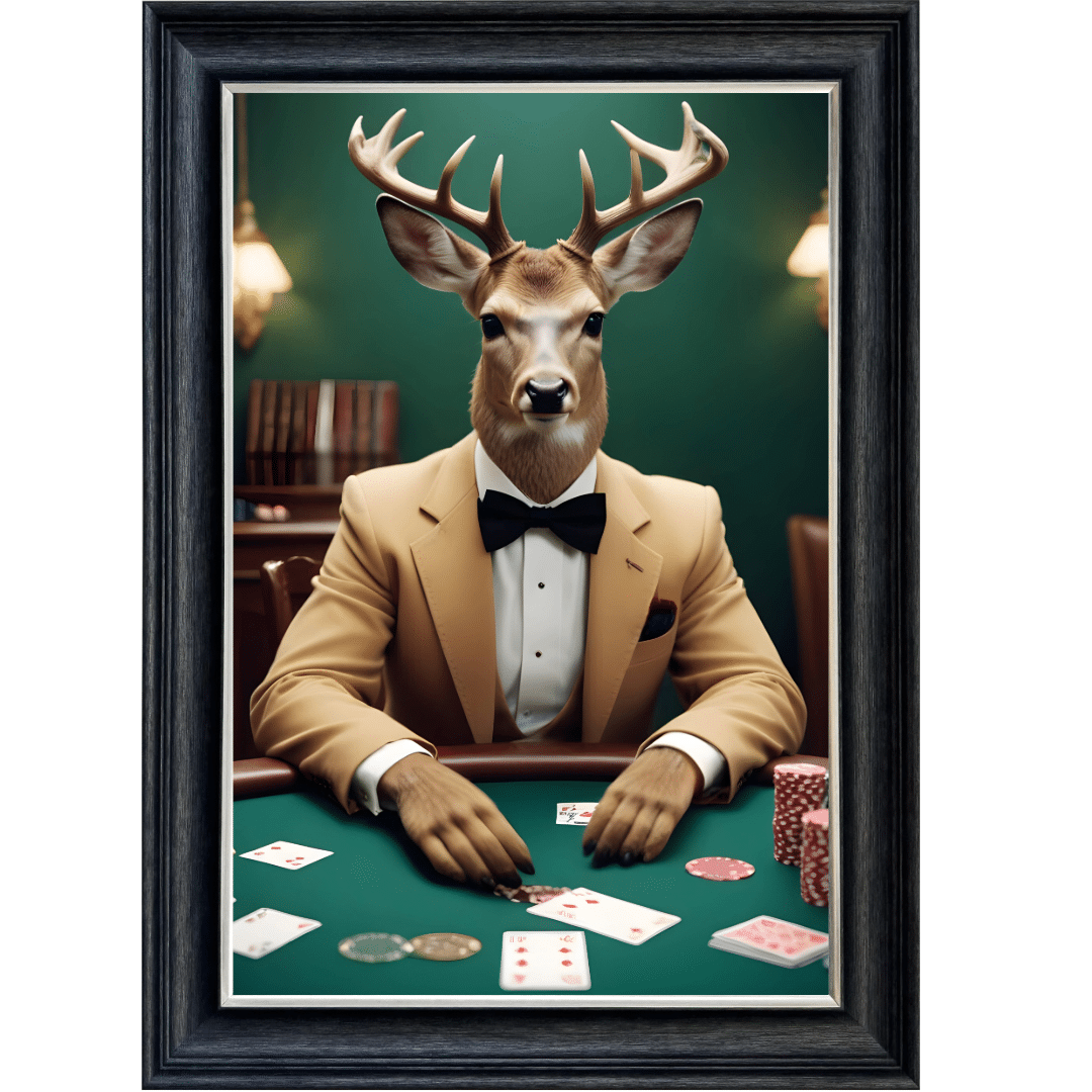 Untitled - 2024-07-27T171009.770 Casino Stag - Framed Animal Wall Art