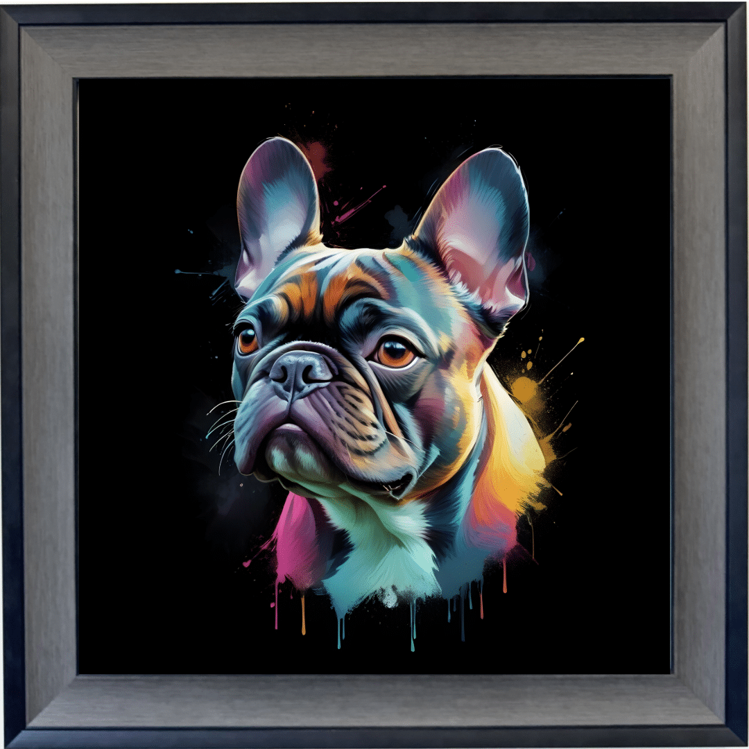 Untitled (95) French Bulldog - Framed Wall Art
