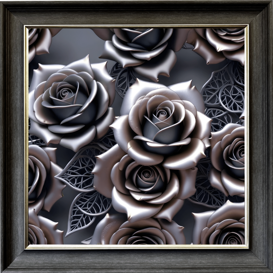 Untitled - 2024-09-27T142757.738 Metal Roses - Framed Wall Art