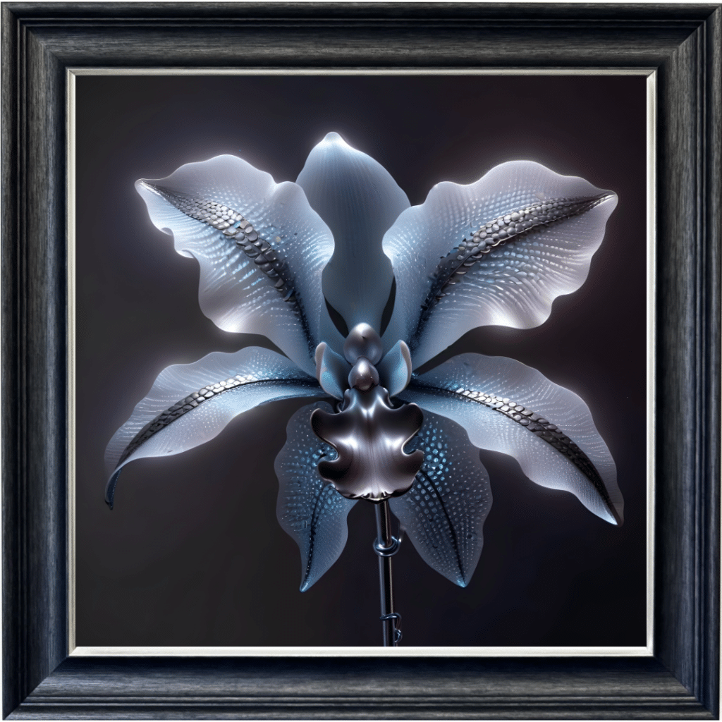 Steel Orchid - Framed Wall Art