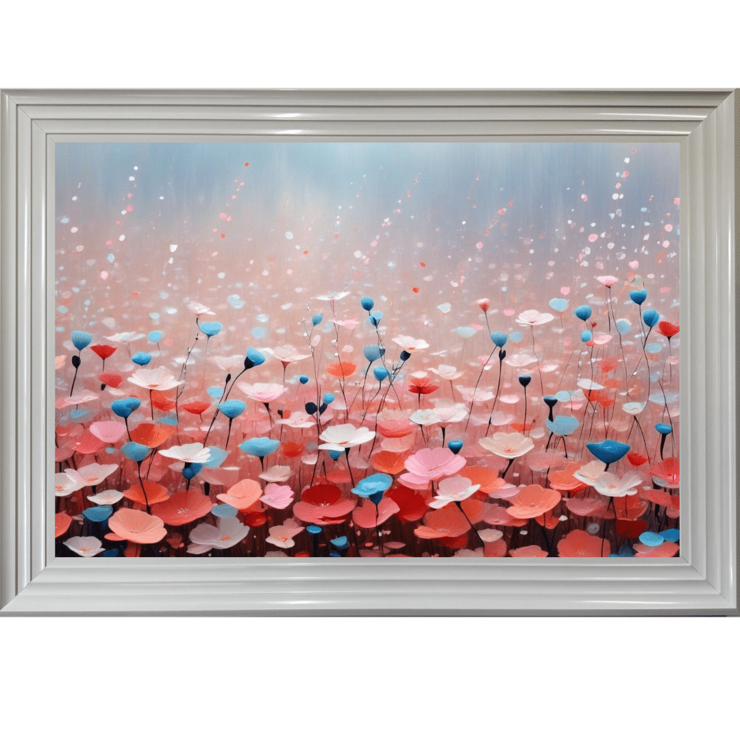 Untitled (38) Sea of Pink - Framed Wall Art