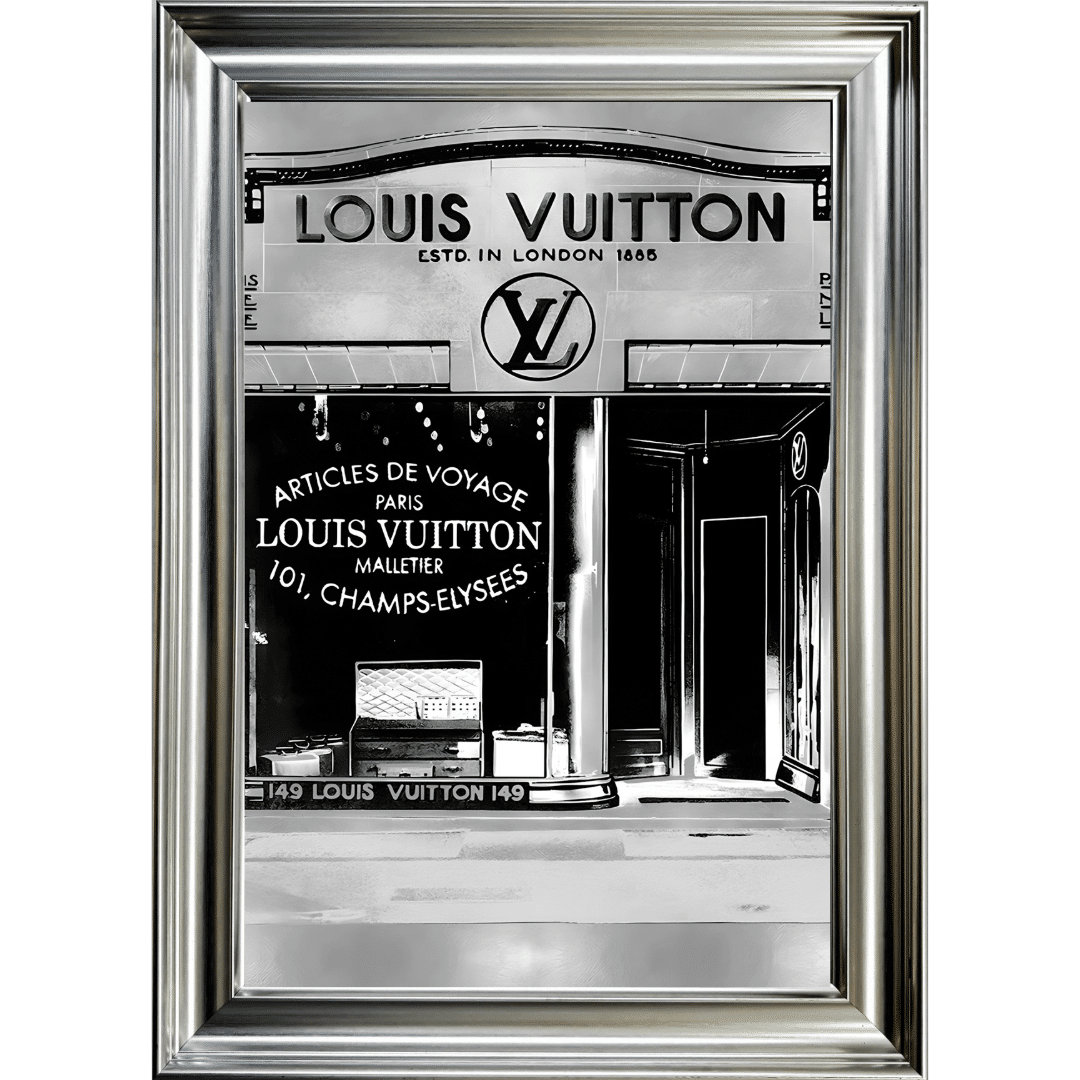Untitled - 2024-11-23T121821.014 Louis Vuitton shop Front with Silver Background - Wall Art