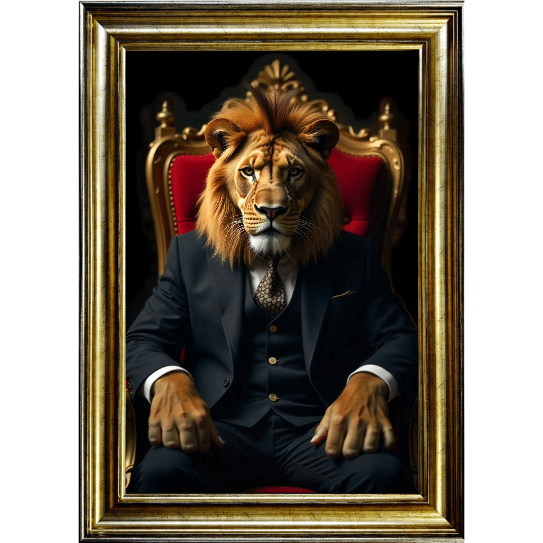 Untitled - 2025-05-05T102326.262 Lion Boss - Framed Animal Wall Art