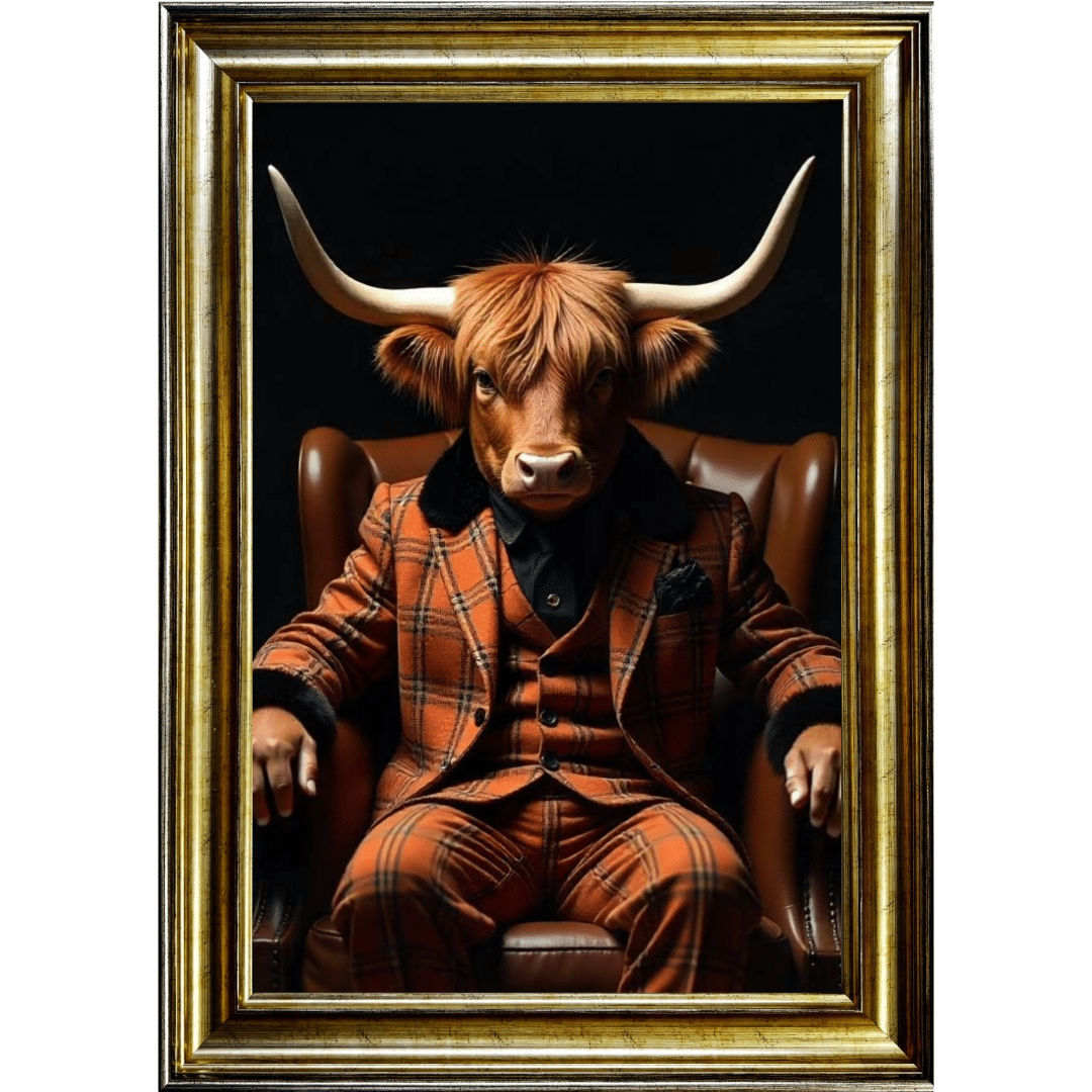 Untitled - 2025-05-05T102401.003 Highland Cow Boss - Framed Animal Wall Art