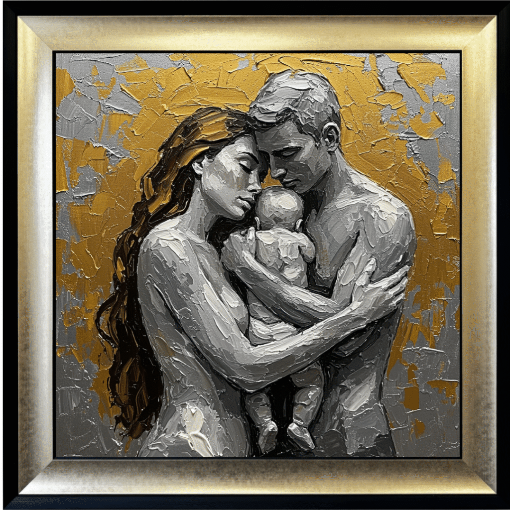 Family Embrace - Abstract Framed Wall Art