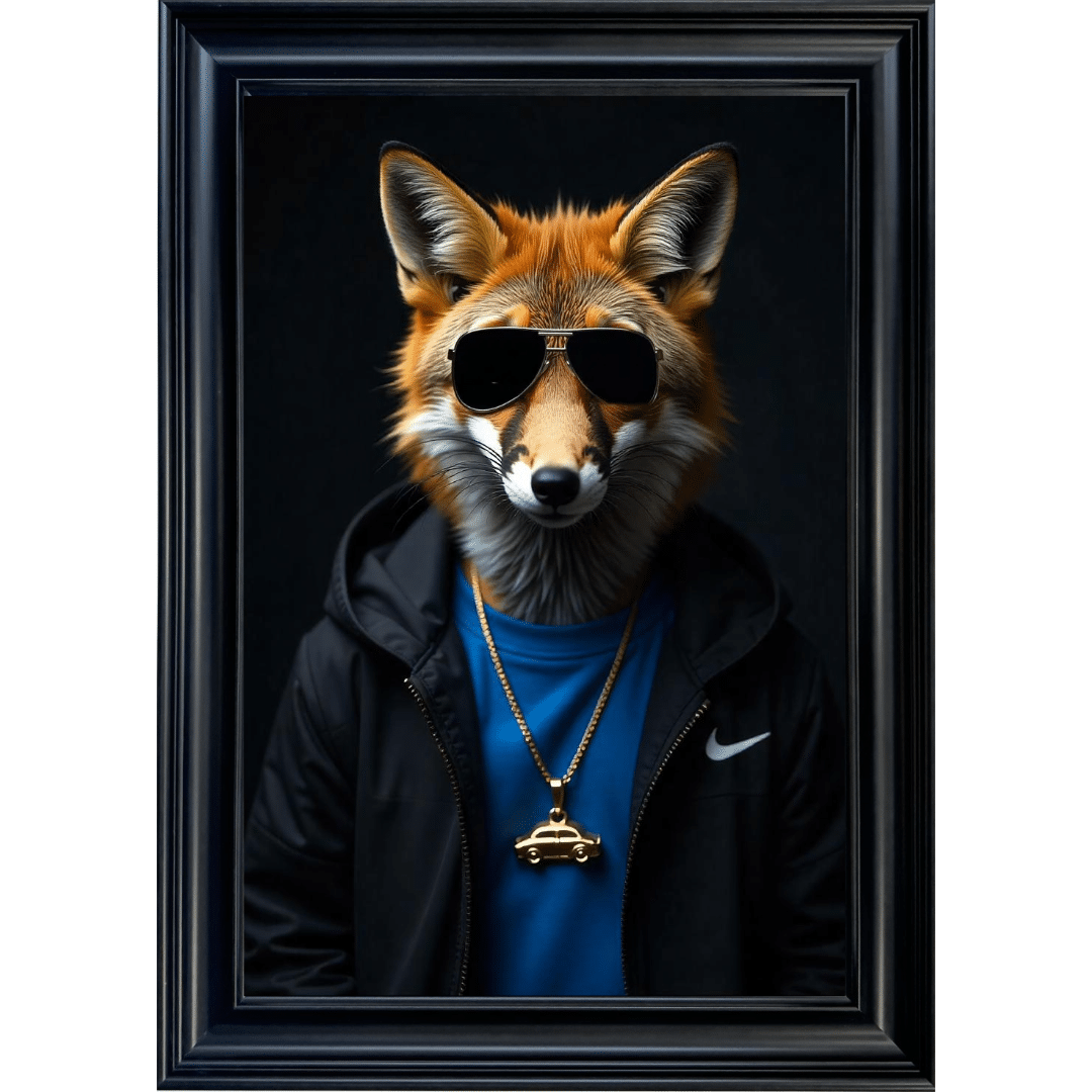 Untitled - 2025-06-30T134938.158 Fox with shades - Framed Animal Wall Art