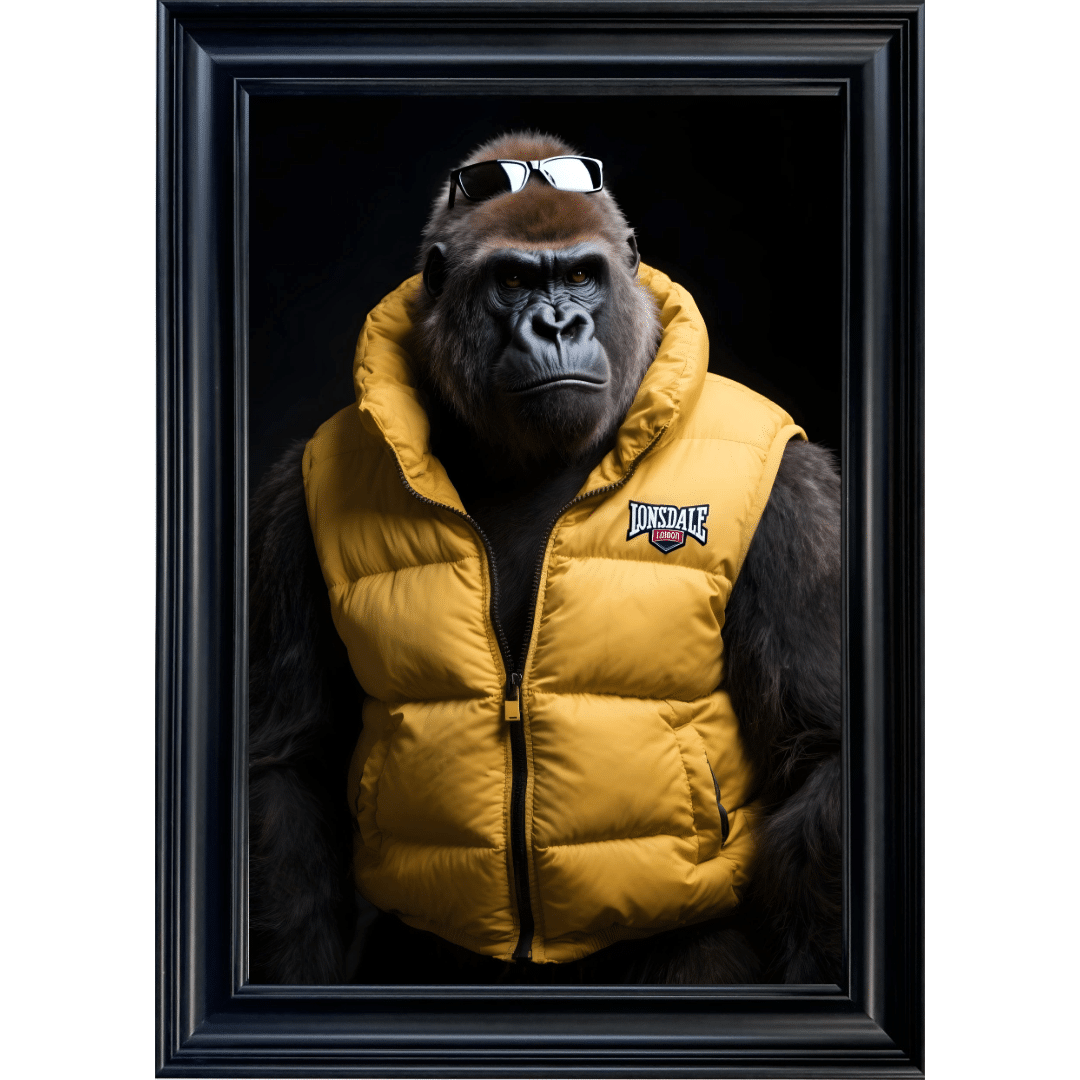 Untitled - 2025-07-04T150521.788 Gorilla with shades - Framed Animal Wall Art - Trade