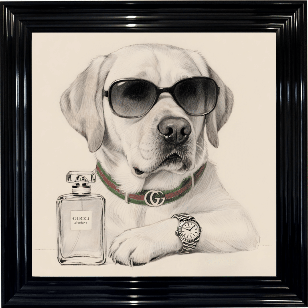 Untitled - 2025-07-06T172004.444 Labrador puppy with attitude framed wall art