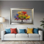 Multicoloured Cherry Tree - Framed Wall Art for living rooms - Image 4