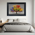 Multicoloured Cherry Tree - Framed Wall Art for living rooms - Image 2