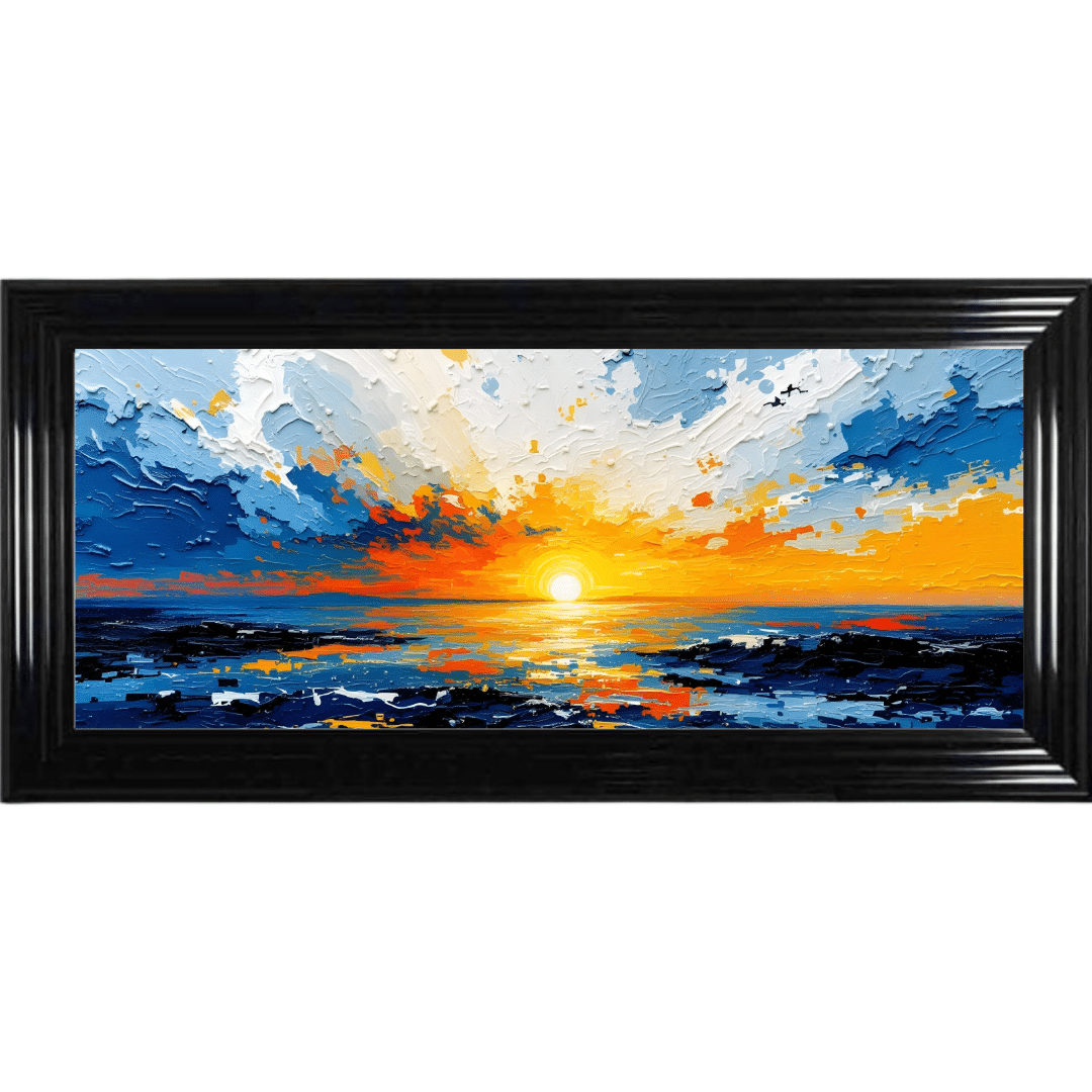 Untitled (84) Natures Sunrise - Framed Abstract Wall Art