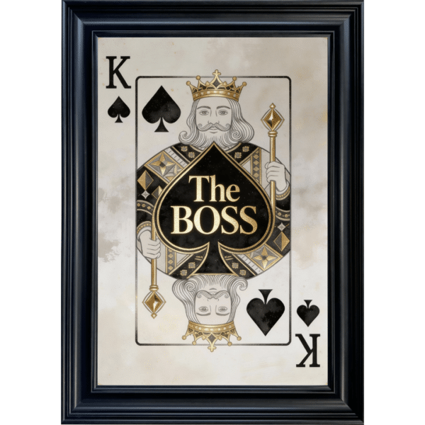 The Boss - Framed Playing Card Wall Art