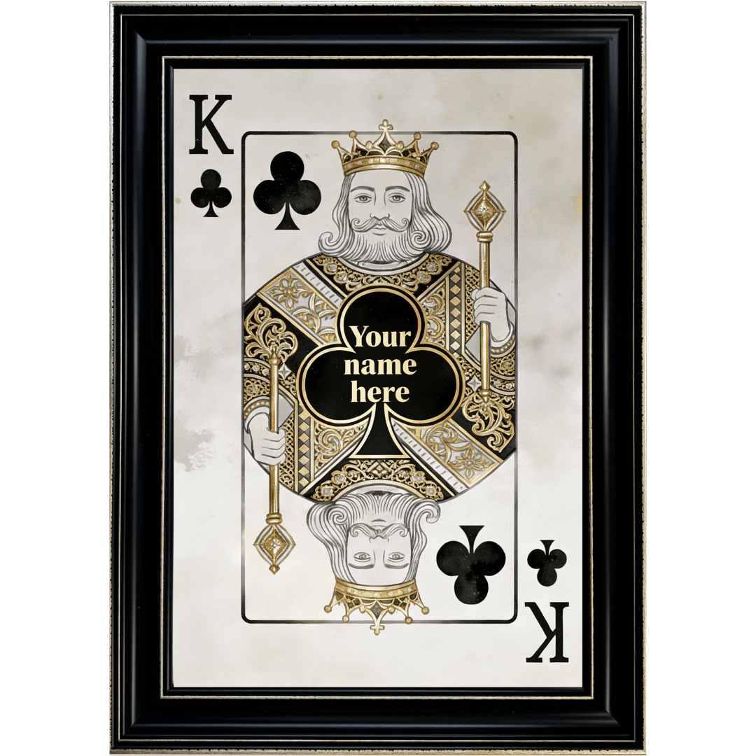 Untitled - 2026-02-01T133438.304 King of Clubs - Personalised Framed Playing Card Wall Art