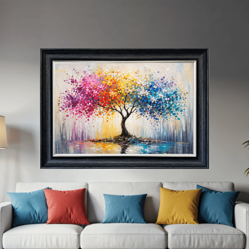 Mystical Tree of Colour Wall Art: Transform Your Space with Vibrant Abstract Elegance