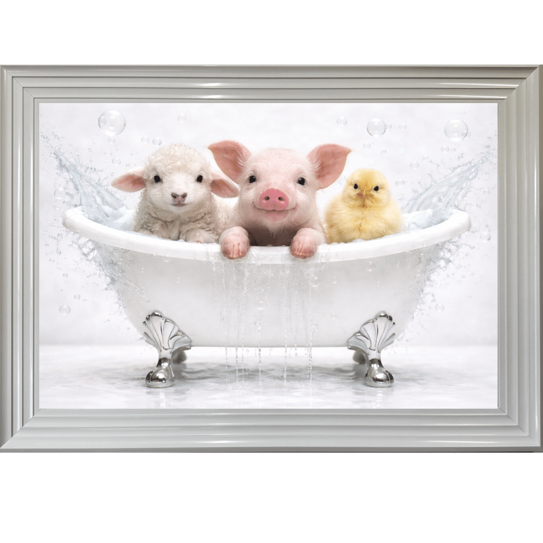 Untitled - 2026-05-03T145017.265 Farmyard Pals in the Bath - Framed Picture