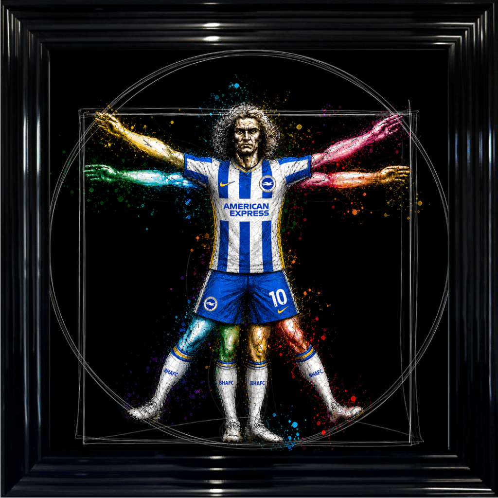 Brighton Vitruvian Man - Framed Football Wall Art