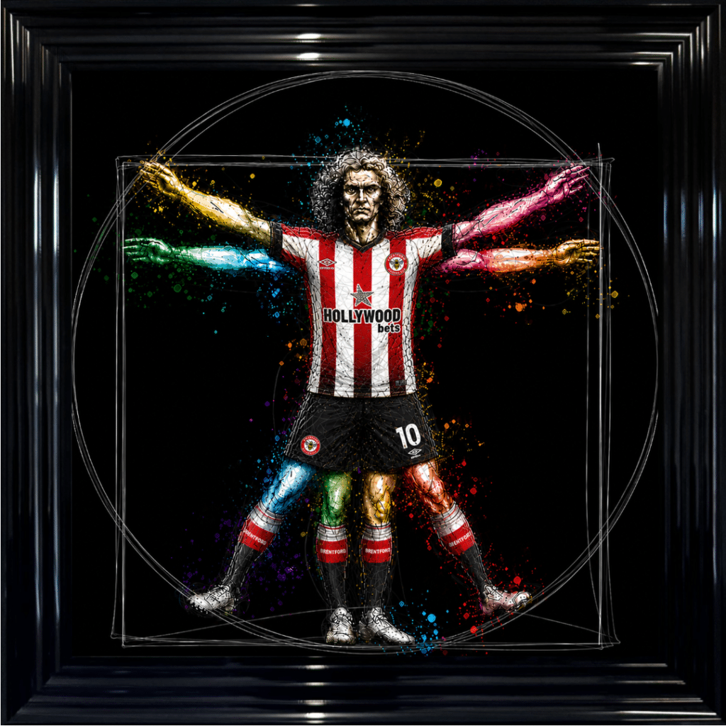 Brentford Vitruvian Man - Framed Football Wall Art
