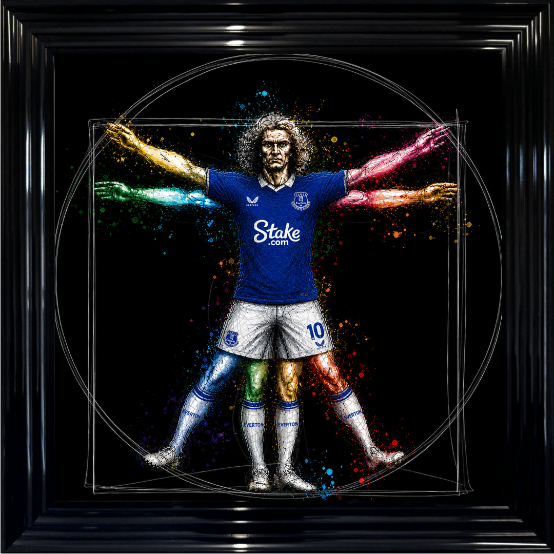 Untitled (74) Everton Vitruvian Man - Framed Football Wall Art