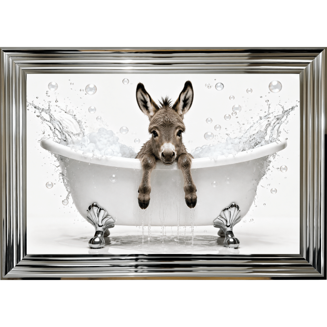 Untitled - August 15, 2026 at 14.34.39 - 2026-08-23T171406.013 Baby Donkey in the Bath Framed Picture